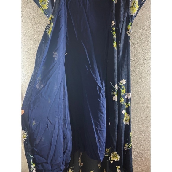 Free People Lost In You Floral Navy Midi Dress - Picture 11 of 15